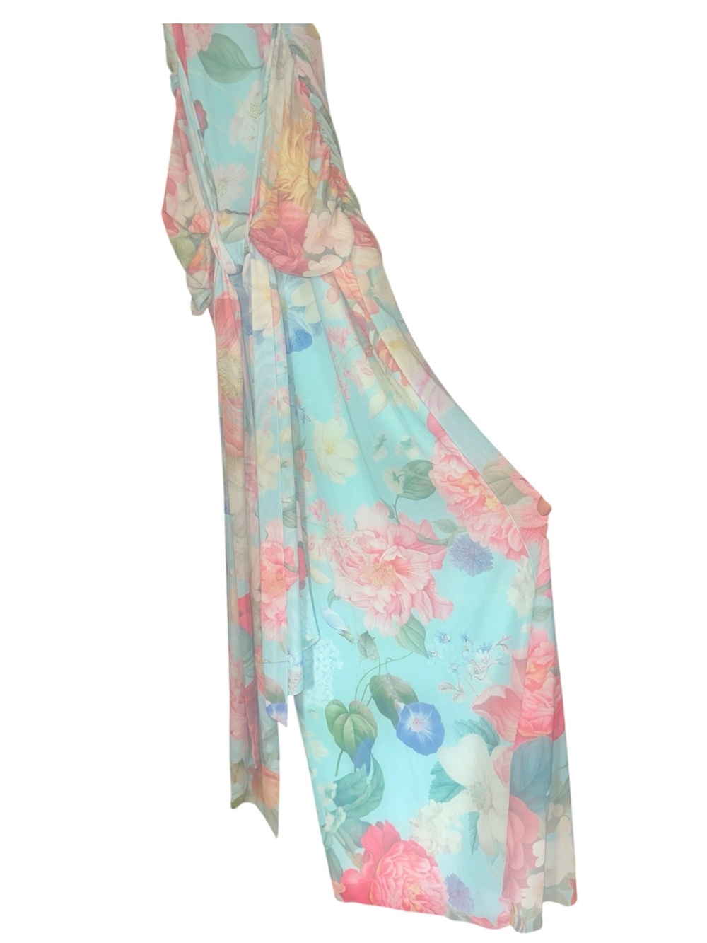 AFRM Rosalie Strapless DropWaist Maxi Dress Watercolor Floral Pattern Sz XXS NWT - Picture 7 of 10